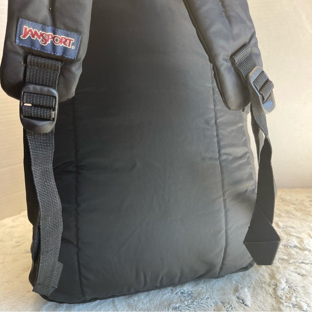 JanSport Backpack Bag Book Beach Oversize 4 Compartment Black - Picture 5 of 14